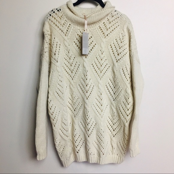 Cashmere wool knit cream oversize sweater new fedi - Picture 1 of 10
